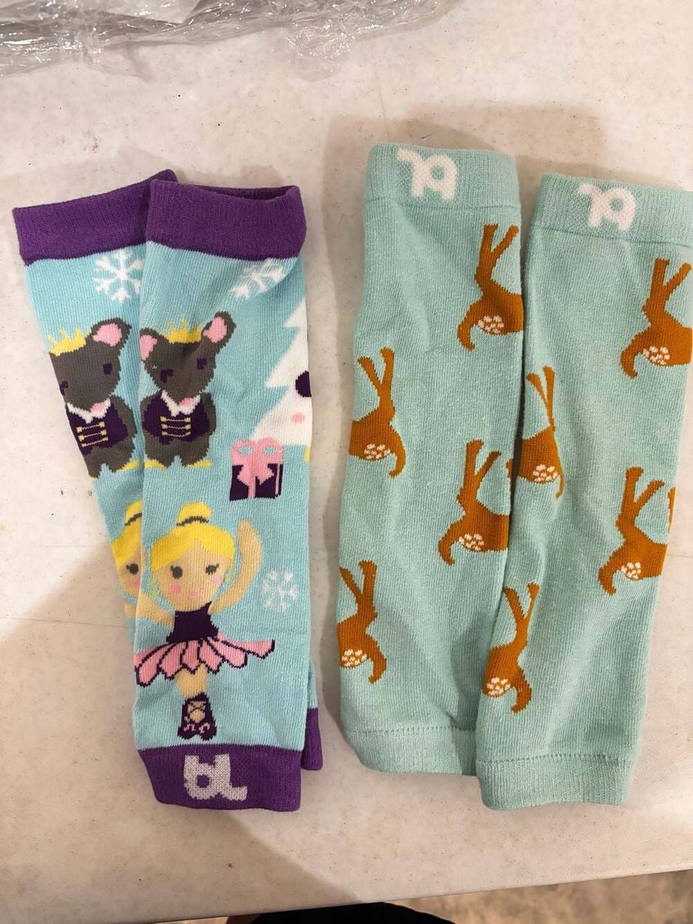 Nutcracker Ballet and Deer Pattern Novelty Socks Set of 2